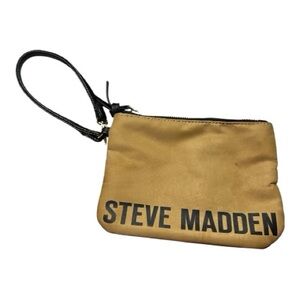Steve Madden Tan Pouch with Black Wrist Strap